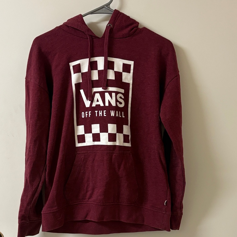 Vans Burgundy Checkered Hoodie